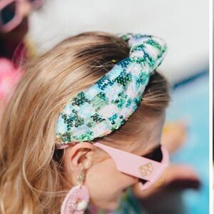 Brianna Cannon Green Sequin Headband NEW